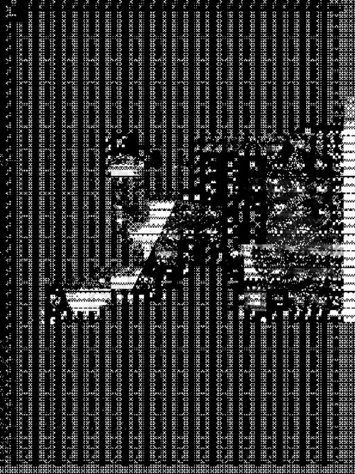 #009: Structured glitch art with a big glitch field coming in from the right middle side.