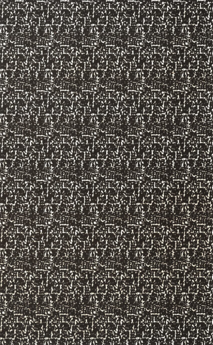 a repeated, almost asian-inspired glyph pattern repeated in a blocky fashion inside an envelope
