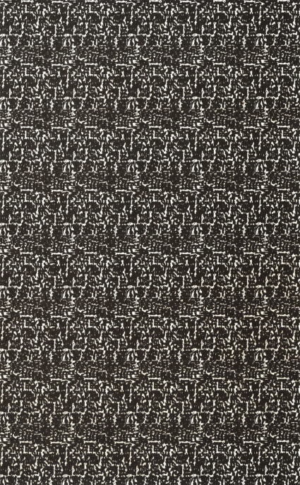 a repeated, almost asian-inspired glyph pattern repeated in a blocky fashion inside an envelope