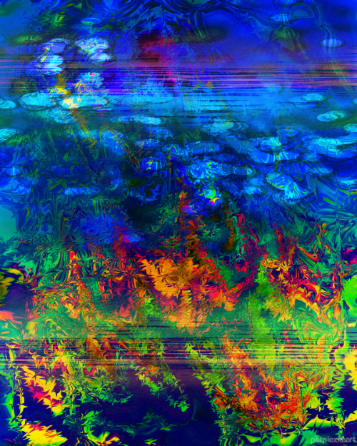 Aquatic Ambience: Digital Abstract Underwater Art